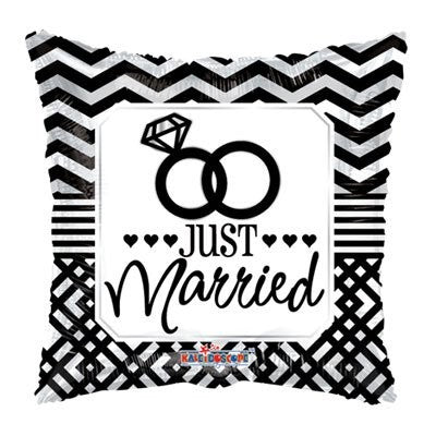 Square Just Married Mylar