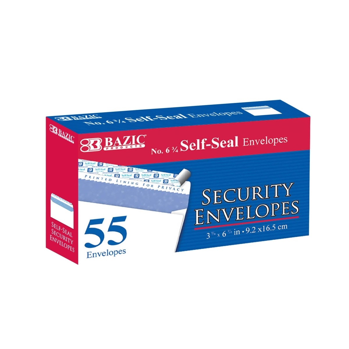 No.6 0.75 Self-Seal Security Envelopes - Pack of 55