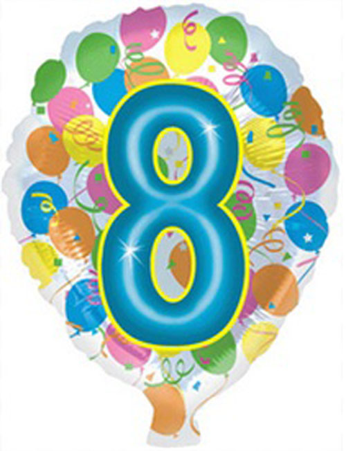 Oval 8 Birthday Mylar