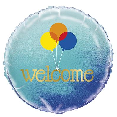 18" Blue Welcome