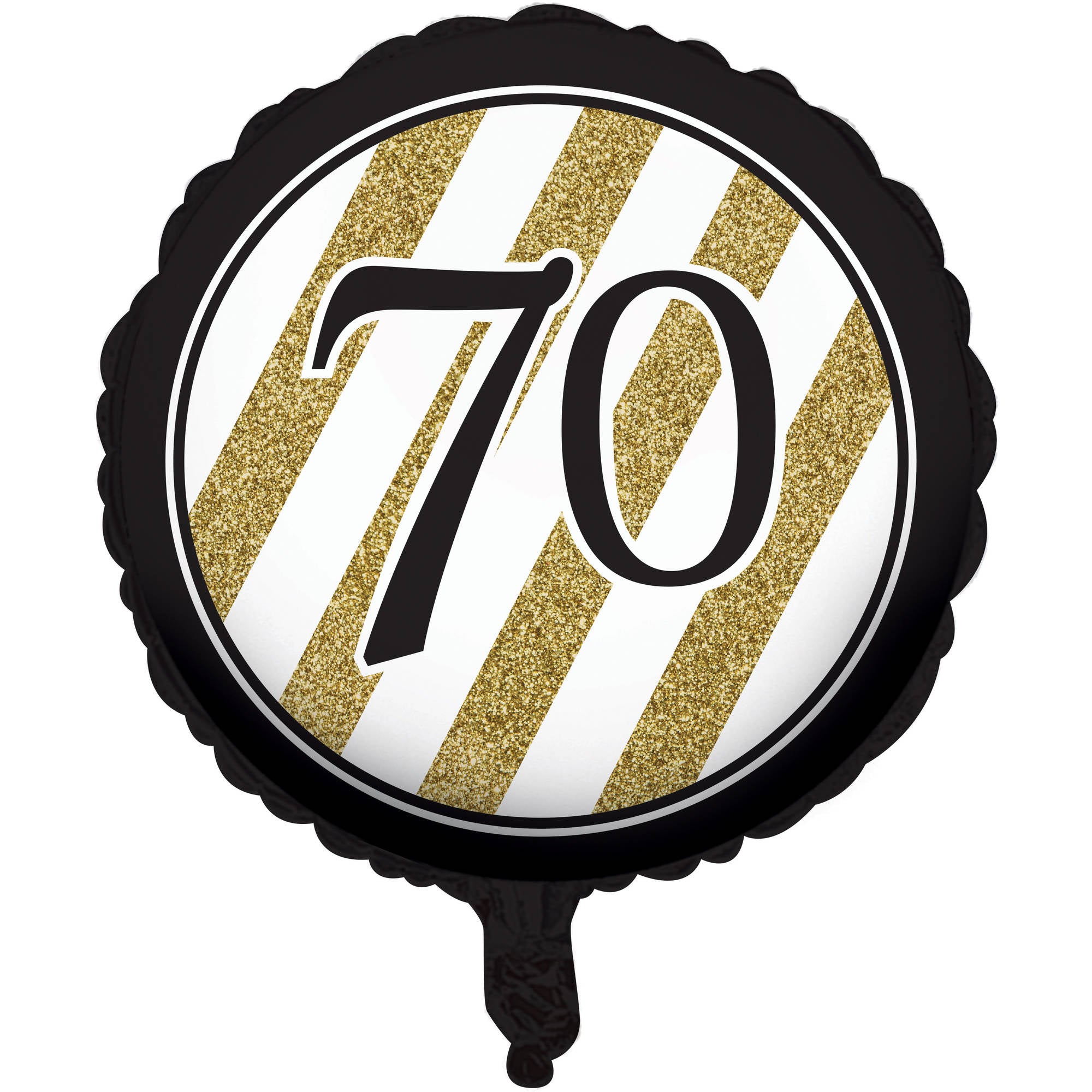 18" Black and Gold 70th Birthday