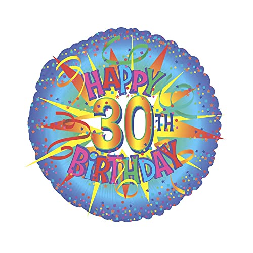 Happy 30th Birthday Burst 18 Inch Mylar