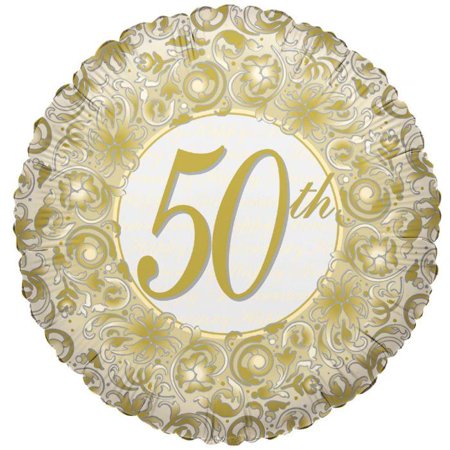 Gold 50th Anniversary Mylar