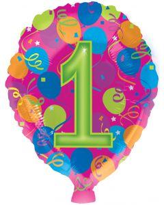 Oval 1 Birthday Mylar
