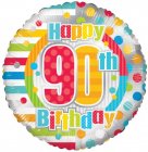 18" 90th Birthday Dots & Lines