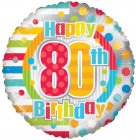 18" 80th Birthday Dots & Lines