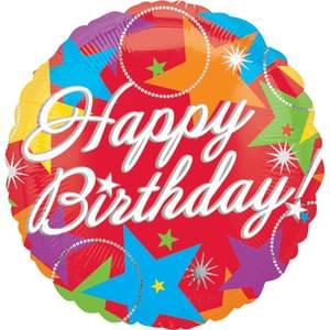 18" BURSTING BIRTHDAY STARS