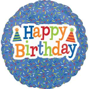 18" HAPPY BIRTHDAY BRIGHT SPRINKLES