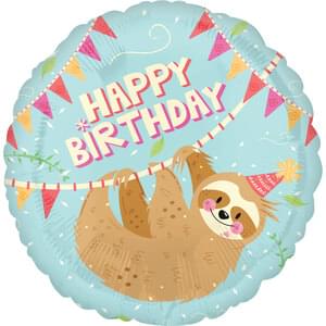 18" SLOTH BIRTHDAY