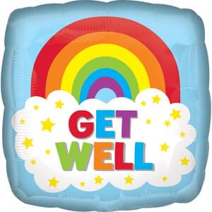 18" GET WELL RAINBOW CLOUD