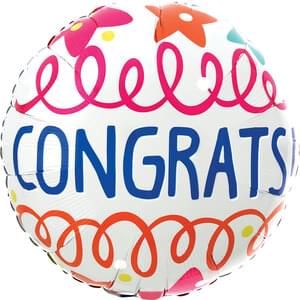 18" CONGRATS BOLD STARS