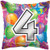 Square 4 Birthday Mylar
