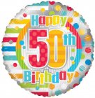 18" 50th Birthday Dots & Lines