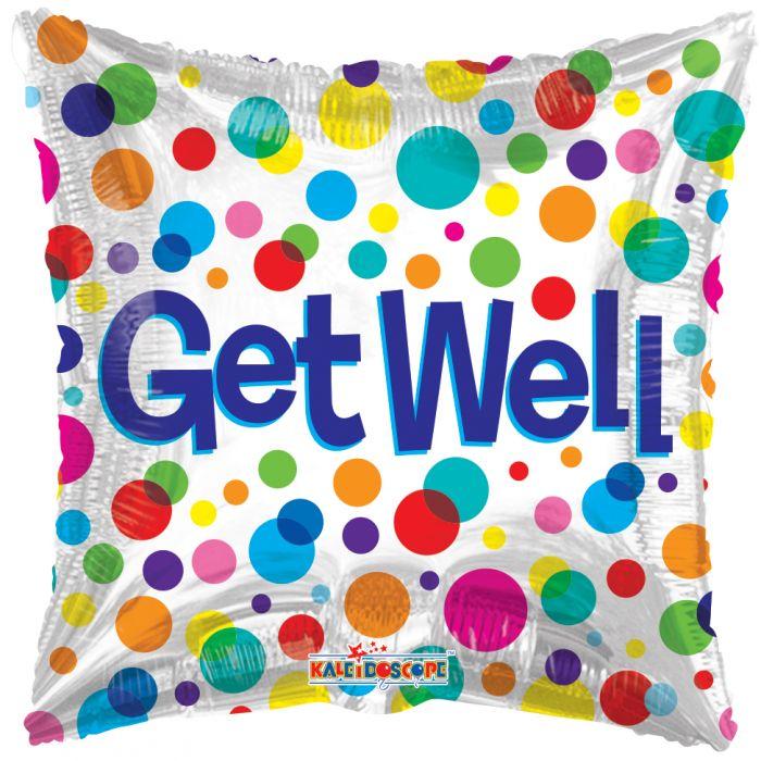 18" Get Well Colorful Dots