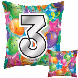 Square 3 Birthday Mylar